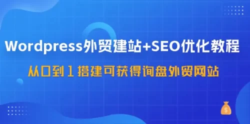 WordPress-外贸建站+SEO优化教程：从0到1搭建可获得询盘外贸网站-57节课-VAM资源