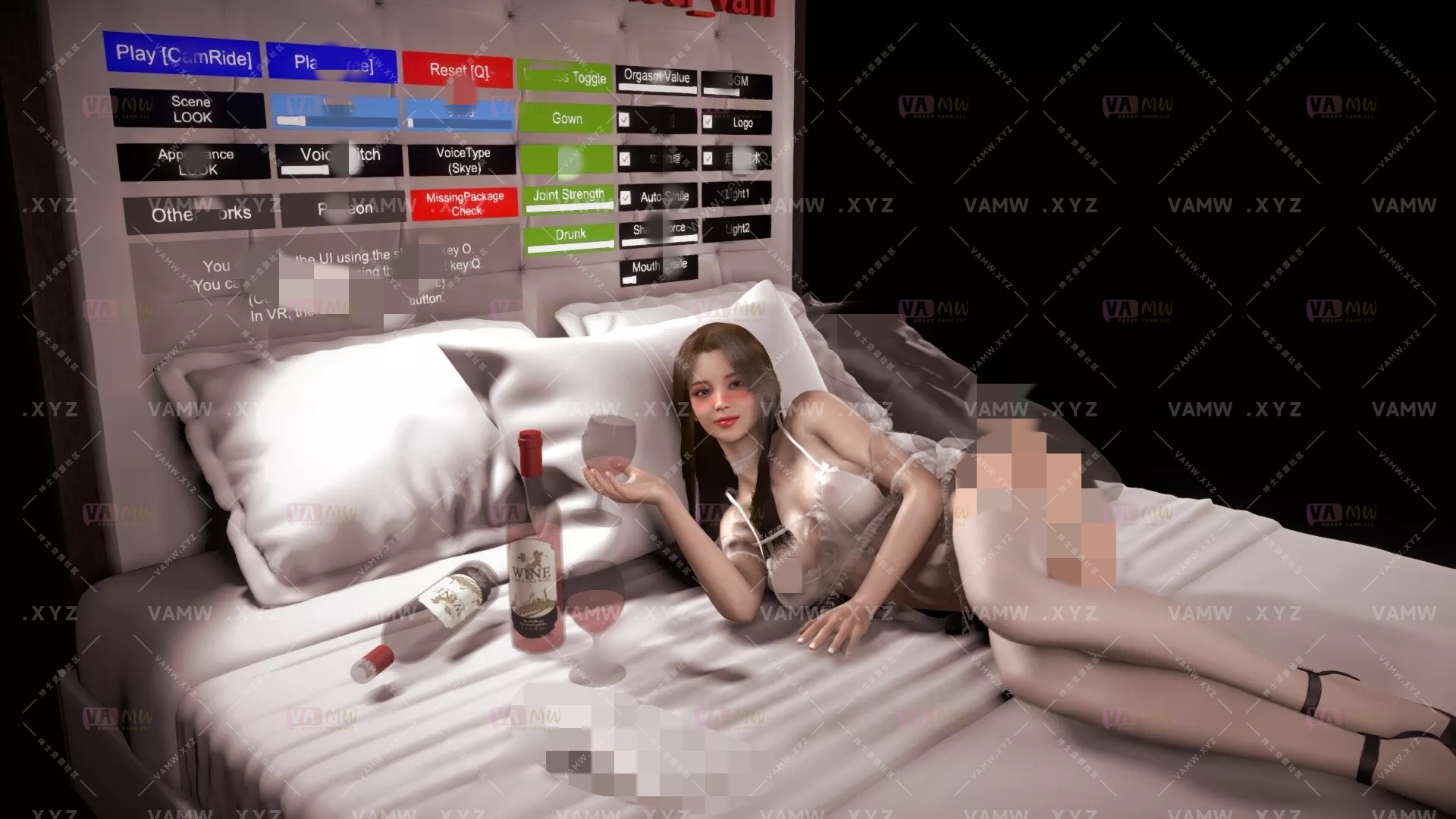 [VAM场景scene]真实女友游戏 Feel.WhiteBed.5 微醺娇妻 - 3A资源站-3A资源站