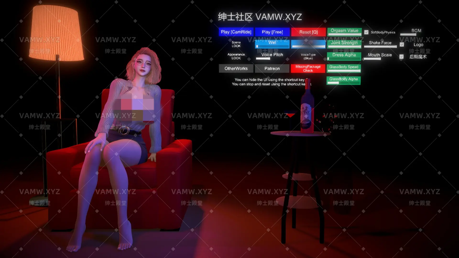 [VAM场景scene]真实女友游戏 Feel.RedSofa(TimeStop).4.var - 3A资源站-3A资源站