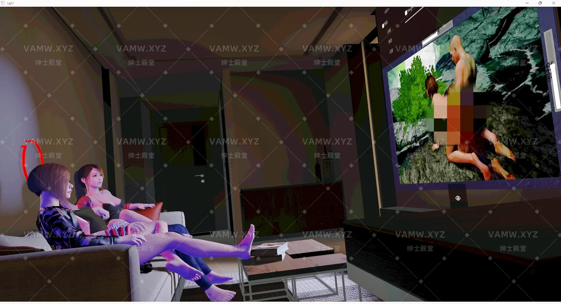 [VAM场景scene]真实女友游戏 VAMFantasy.Movie_Night.5.var - 3A资源站-3A资源站