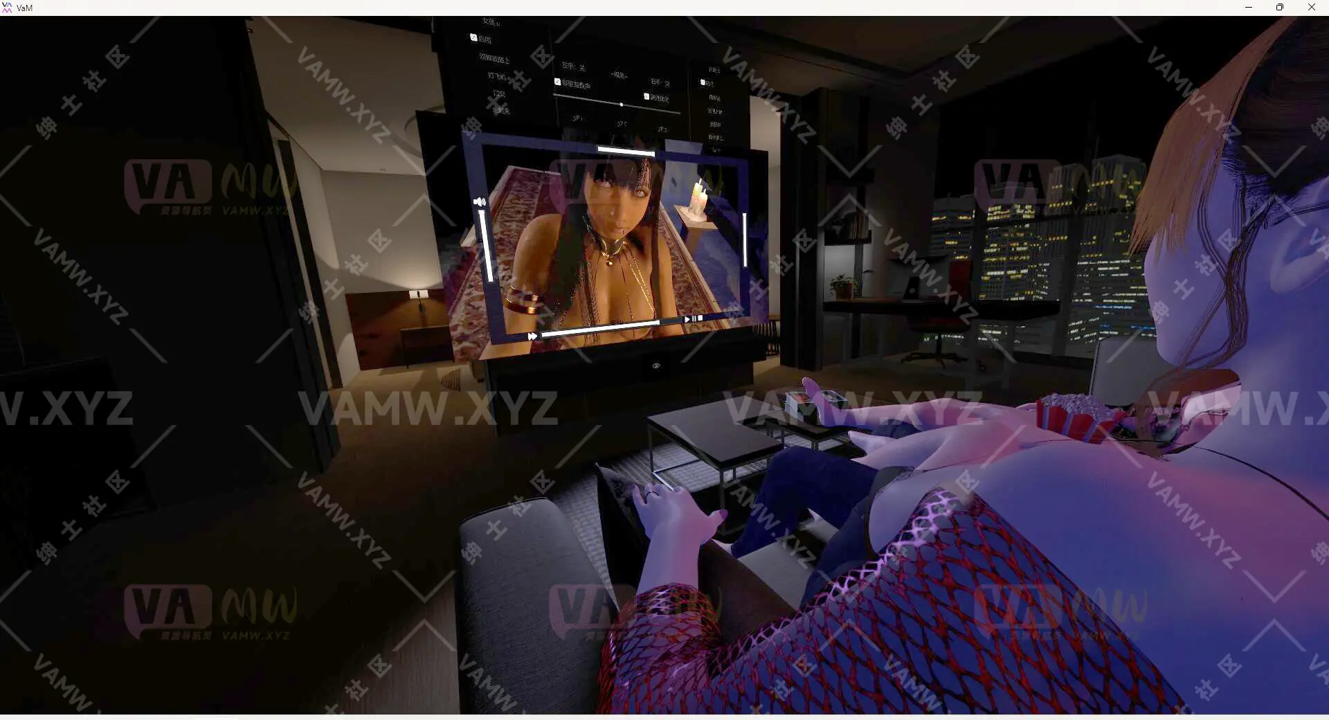 [VAM场景scene]真实女友游戏 汉化+英文VAMFantasy.Movie_Night_(extended).12-VAM资源